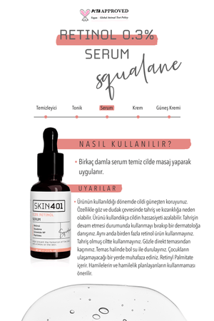 Skin401 0.3% Retinol Firm & Renew Serum 30 ml - Flavuscom