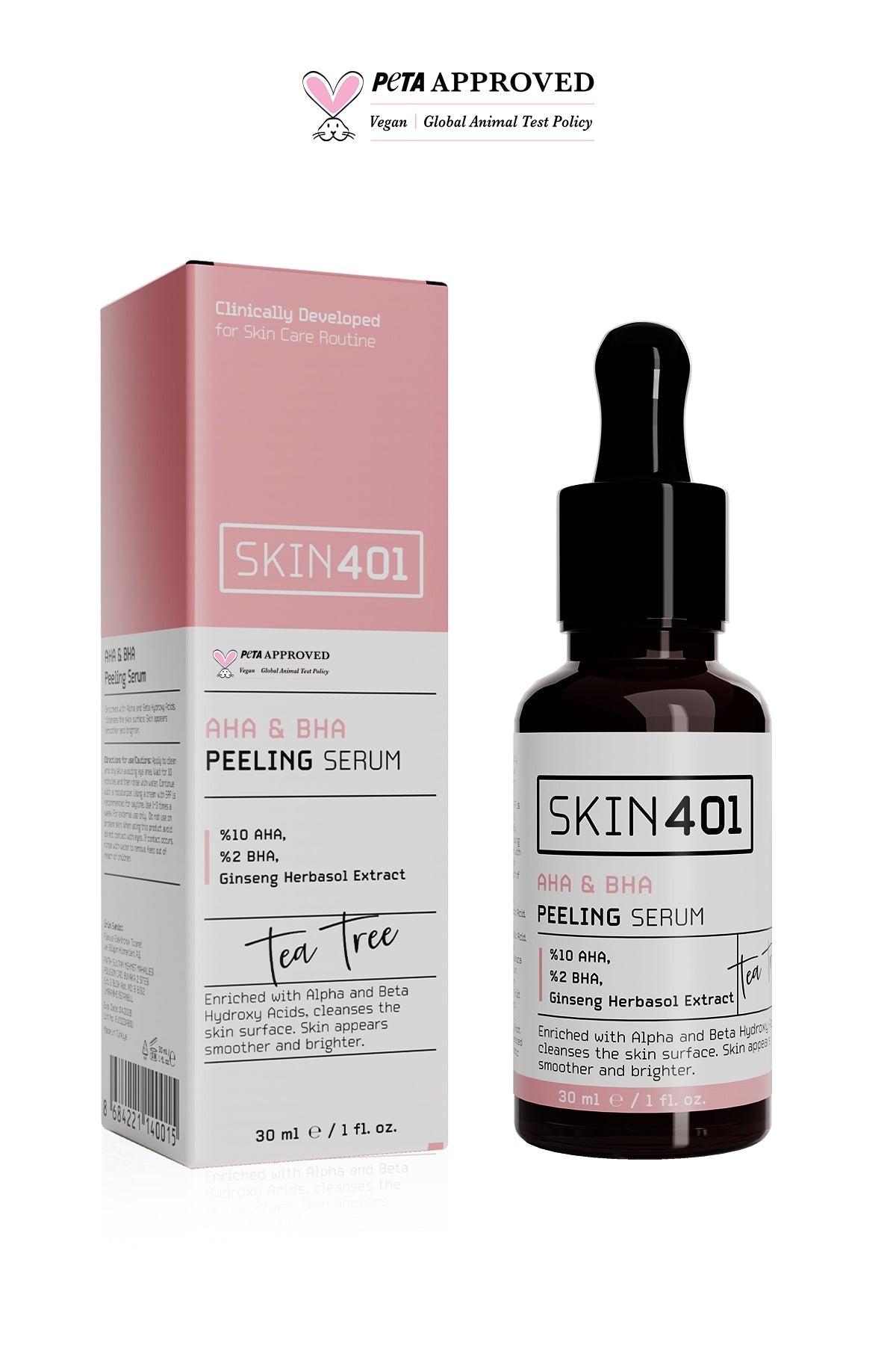 Skin401 10% AHA & 2 % BHA Peeling Serum 30 ml - Flavuscom