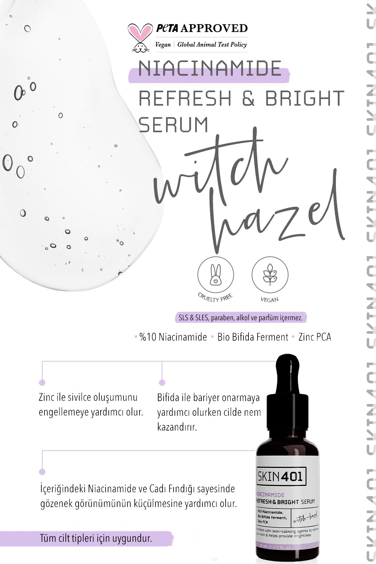 Skin401 10% Niacinamide Refresh & Bright Serum 30 ml - Flavuscom