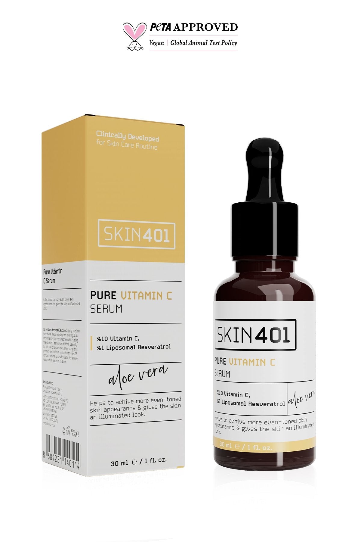 Skin401 10% Pure Vitamin C Serum 30 ml - Flavuscom