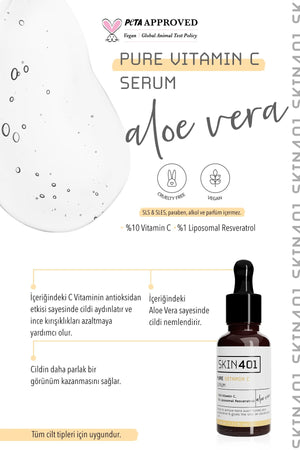 Skin401 10% Pure Vitamin C Serum 30 ml - Flavuscom