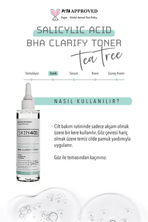 Skin401 2% Salicylic Acid BHA Clarify Toner 200 ml - Flavuscom