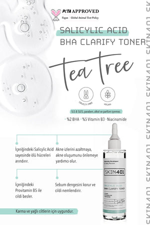 Skin401 2% Salicylic Acid BHA Clarify Toner 200 ml - Flavuscom