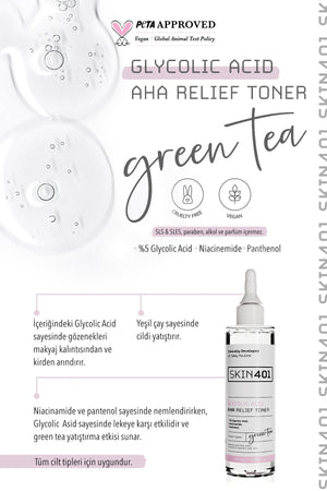 Skin401 %5 Glycolic Acid AHA Relief Toner 200 ml - Flavuscom