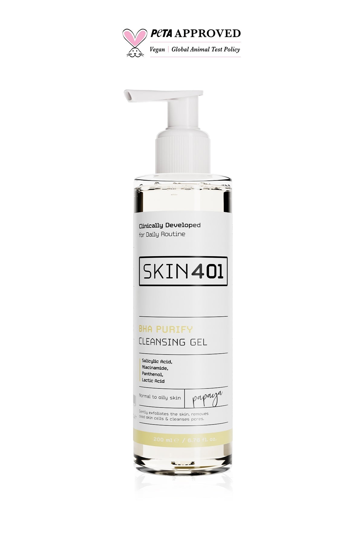 Skin401 BHA Purify Cleansing Gel 200 ml - Flavuscom