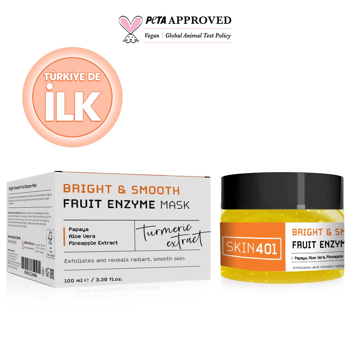 Skin401 Bright & Smooth Fruit Enzyme Mask 100ml - Flavuscom