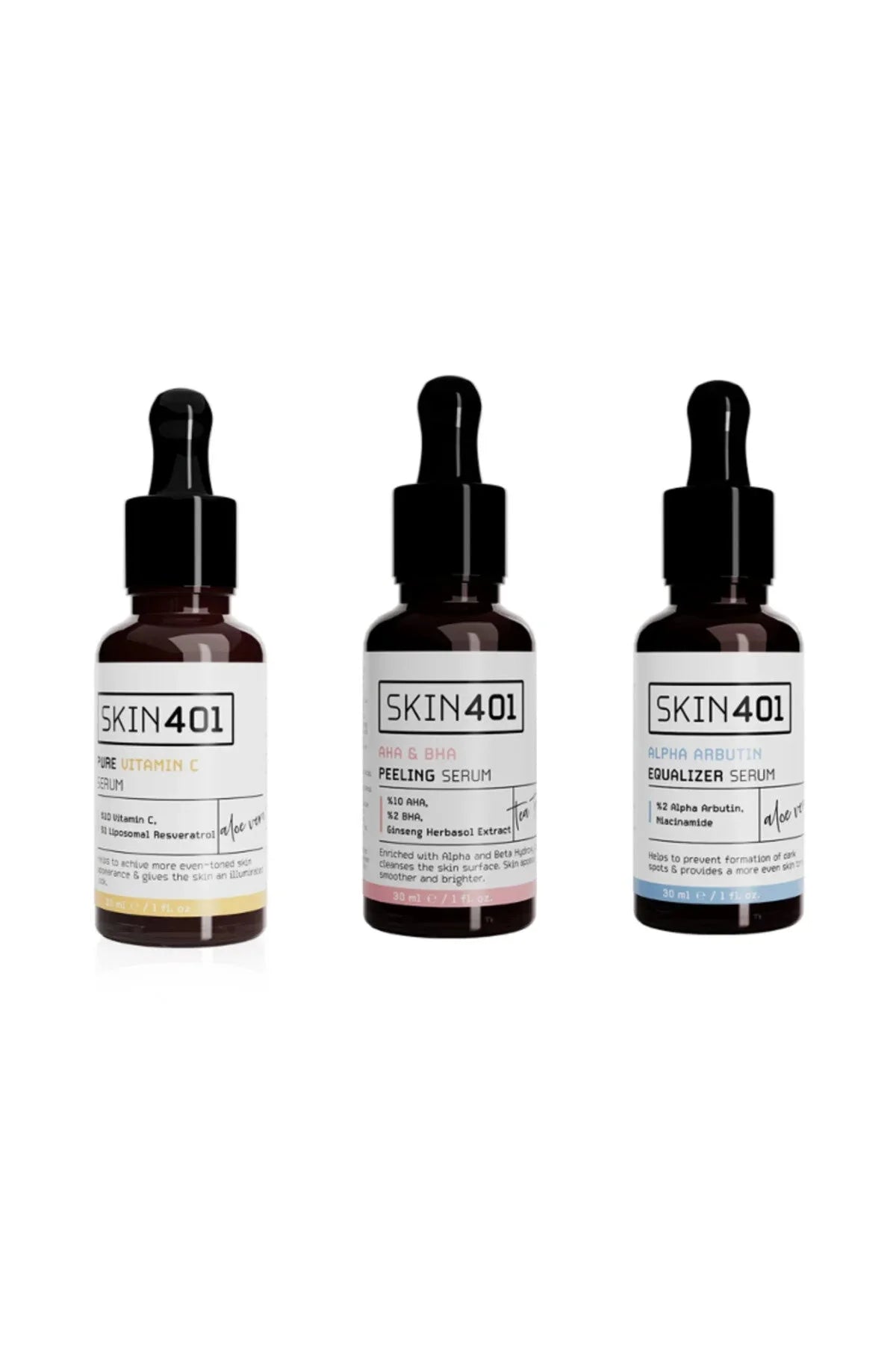 Skin401 Canlandırıcı, Koyu Lekelerde Etkili, Renk Tonu Eşitlemeye Yardımcı Serum Seti - Flavuscom