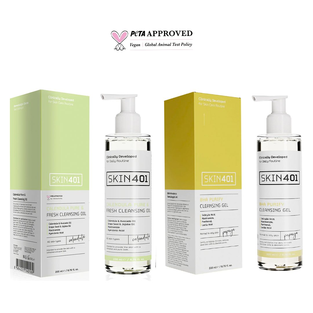Skin401 Çift Aşamalı Temizlik Seti Karma ve Yağlı Ciltler - Flavuscom