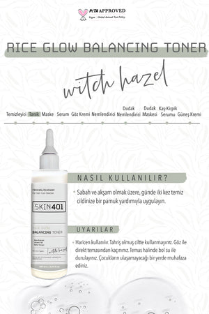 SKIN401 Pirinç Özlü Aydınlatıcı Dengeleyici Tonik 200ml - Flavuscom