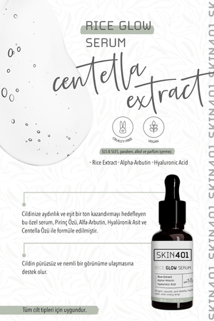 Skin401 Pirinç Özlü Aydınlatıcı ve Parlaklık Etkili Serum 30ml - Flavuscom