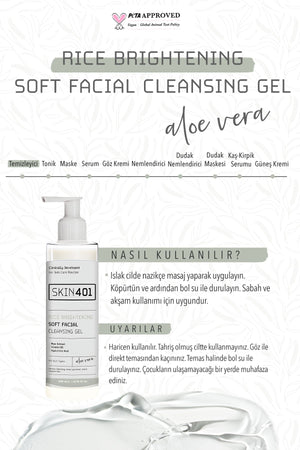 Skin401 Pirinç Özlü Aydınlatıcı Yüz Temizleme Jeli 200ml - Flavuscom