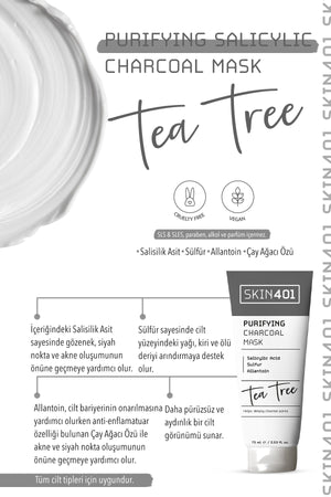 Skin401 Purifying Salicylic Charchoal Mask 75ml - Flavuscom
