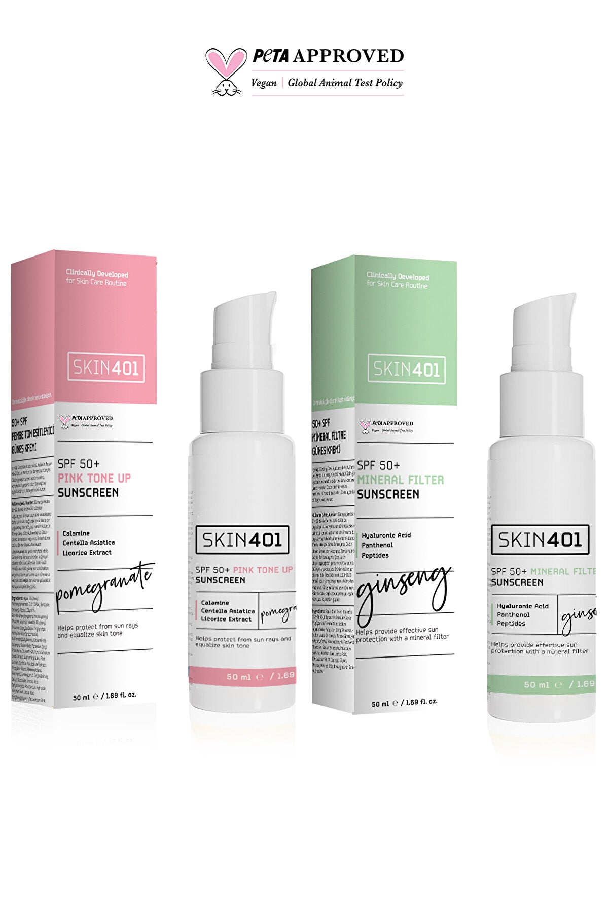 Skin401 Renk Eşitleyici ve Mineral Filtreli Güneş Kremi Seti - Flavuscom