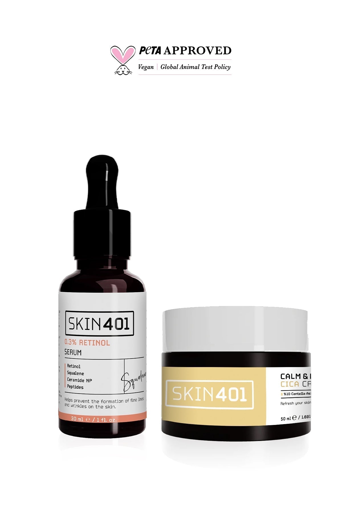 Skin401 Retinol & Cica Bakımı İkili Set - Flavuscom
