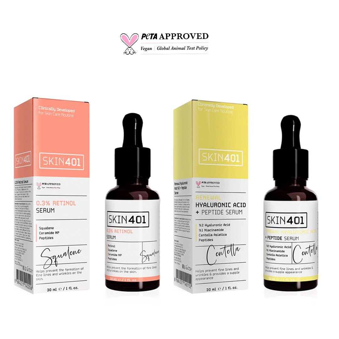 Skin401 Retinol ve Hyaluronik Asit Serum Seti - Flavuscom
