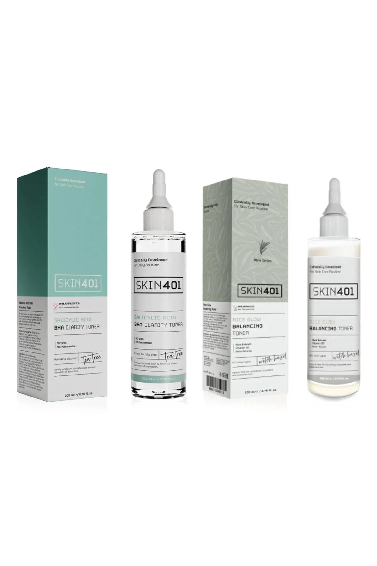 Skin401 Siyah Nokta Karşıtı ve Dengeleyici Tonik 2'li Set - Flavuscom