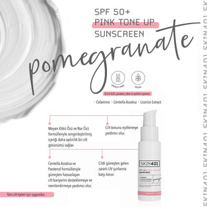 Skin401 SPF50+ Pink Tone Up Sunscreen Pembe Ton Eşitleyici Güneş Kremi 50 ml - Flavuscom