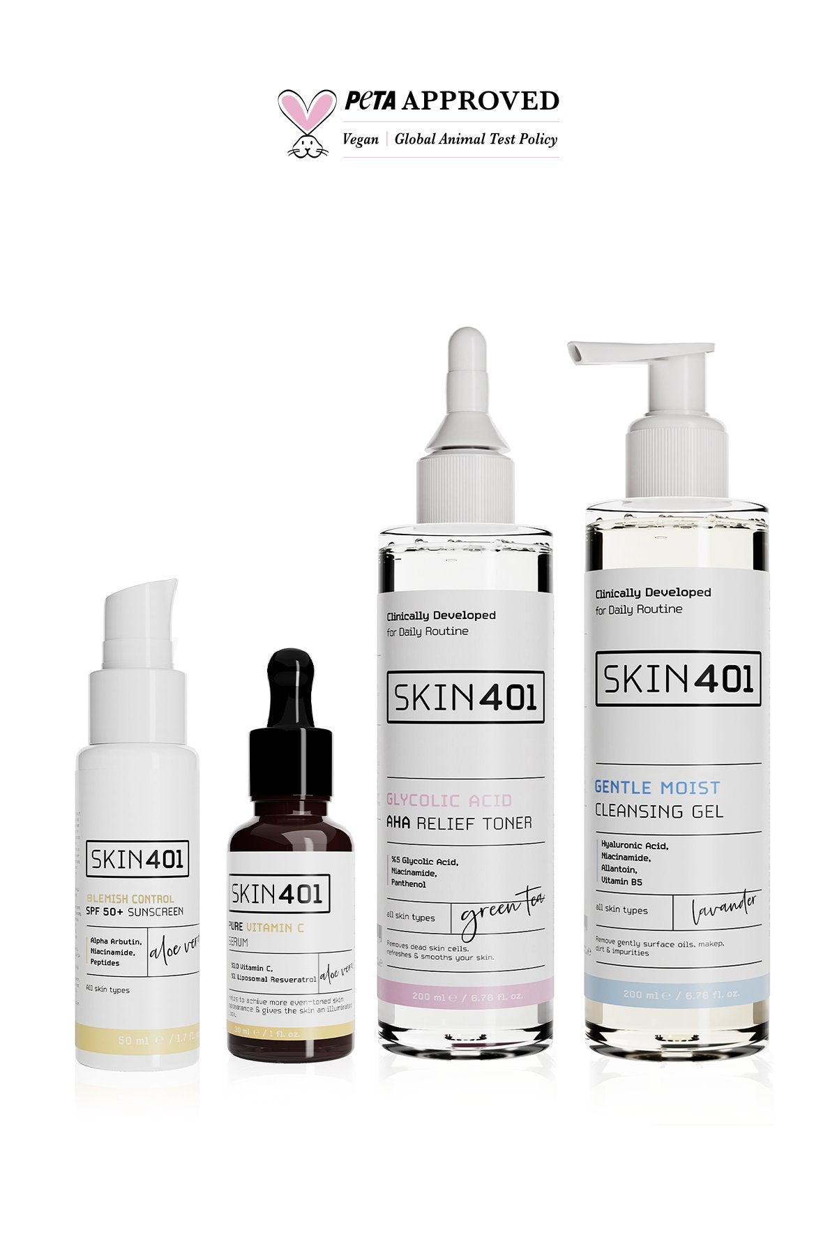 Skin401 Tam Koruma Gündüz Bakim Rutini (Tüm Cilt Tipleri) - Flavuscom