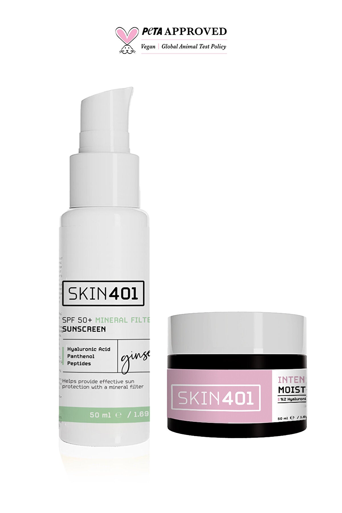 Skin401 Yoğun Nemlendirici ve Mineral Filtreli Güneş Kremi Seti - Flavuscom