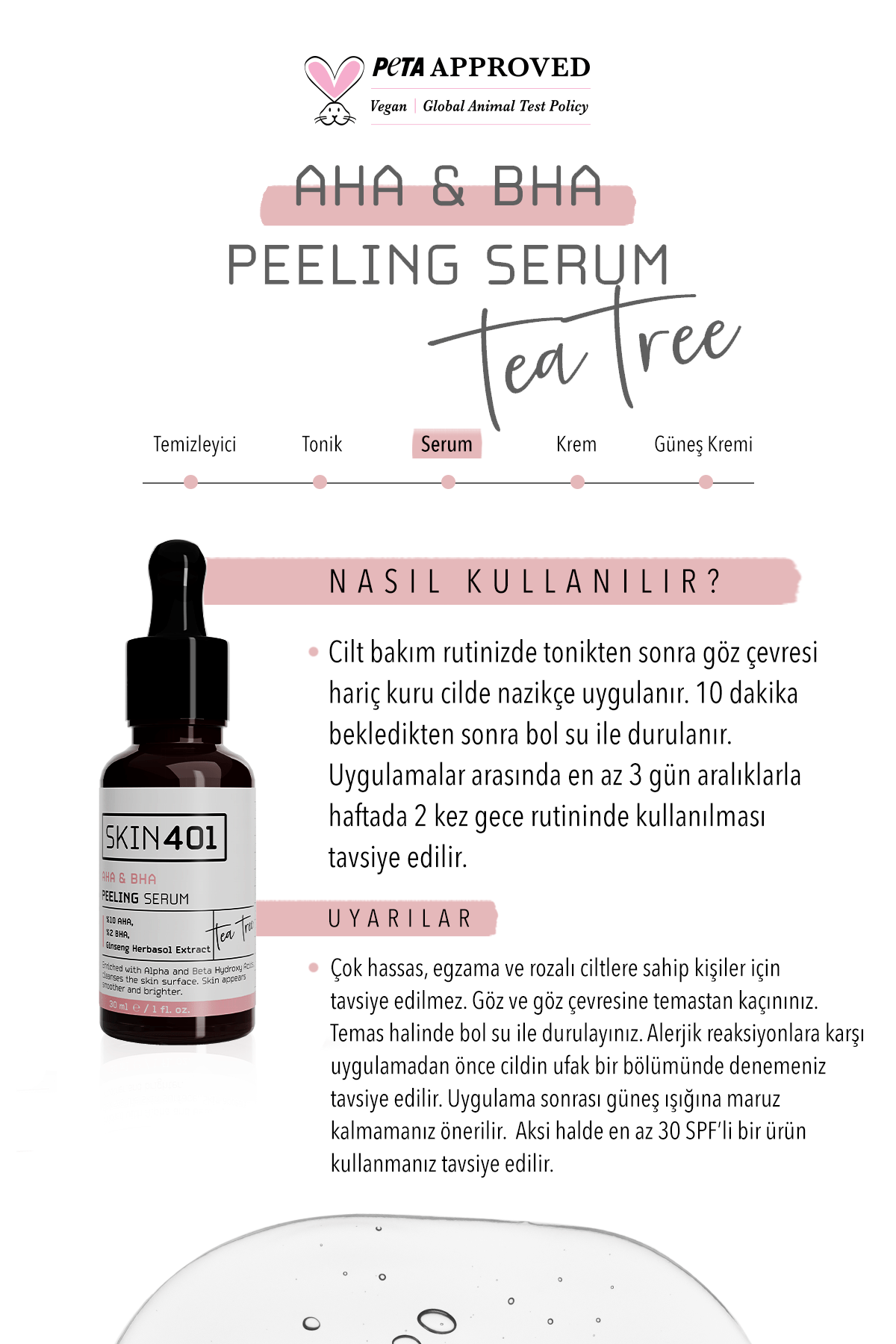 Skin401 10% AHA & 2 % BHA Peeling Serum 30 ml - Flavuscom