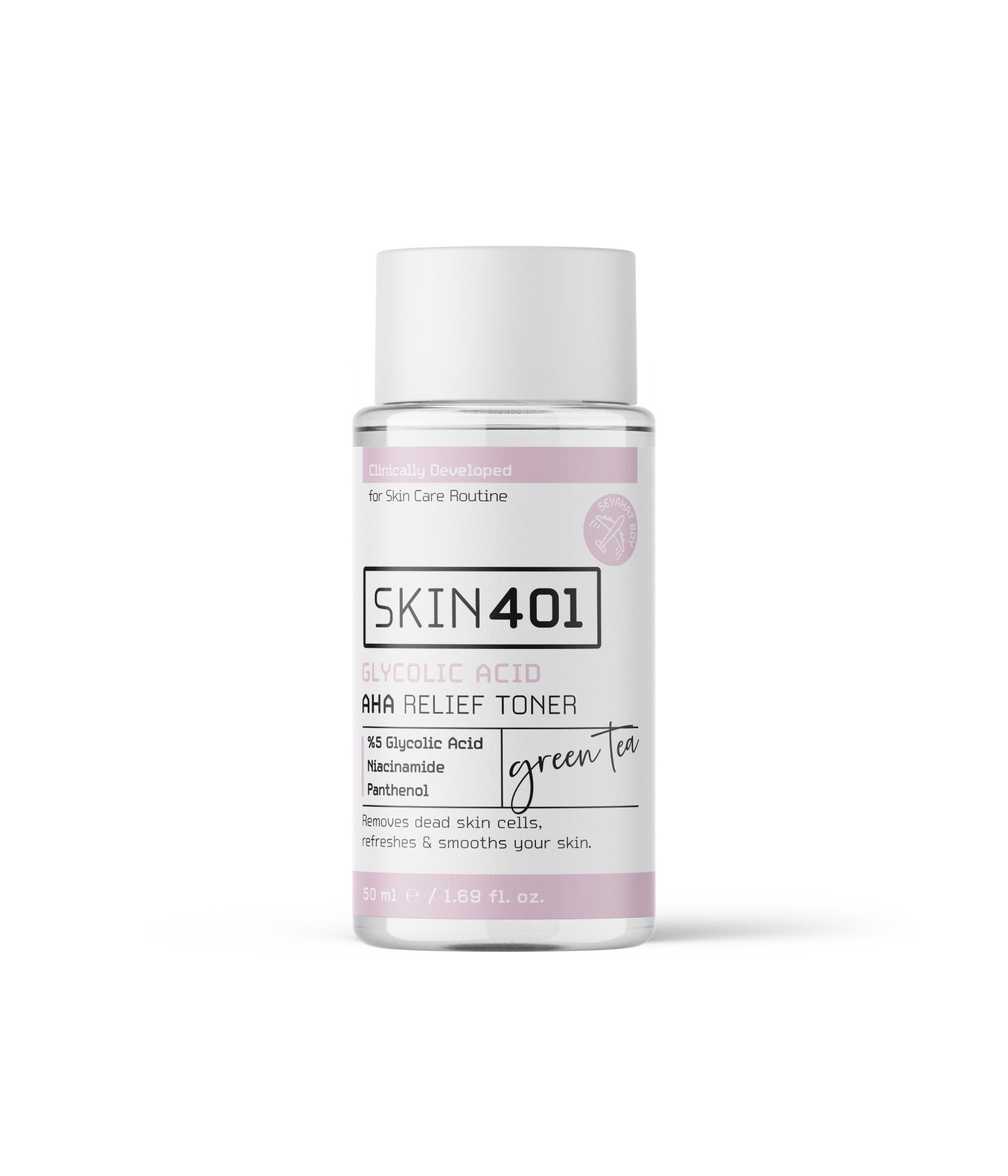 Skin401 %5 Glikolik Asit AHA Tonik 50ml (SEYAHAT BOY) - Flavuscom