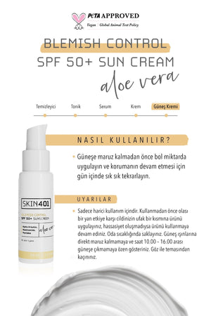 Skin401 Blemish Control SPF+50 Sunscreen 50 ml - Flavuscom