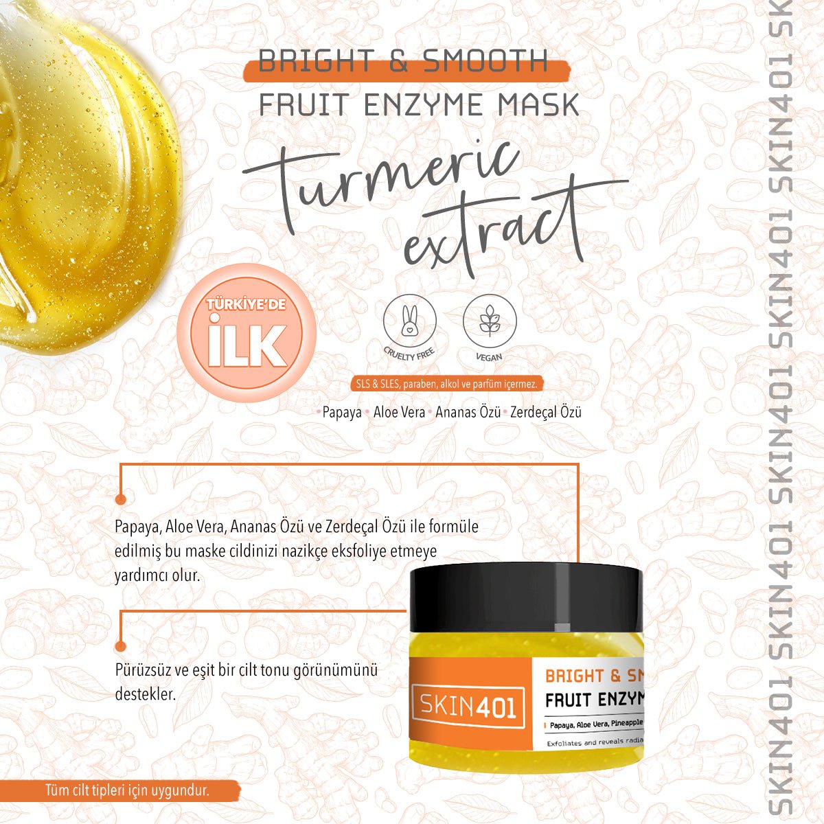 Skin401 Bright & Smooth Fruit Enzyme Mask 100ml – SKIN401