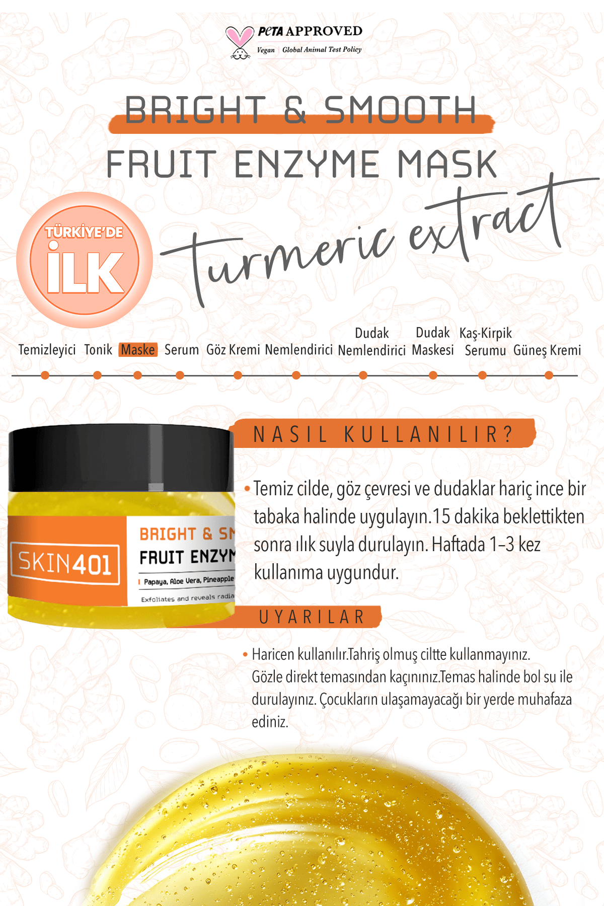 Skin401 Bright & Smooth Fruit Enzyme Mask 100ml - Flavuscom