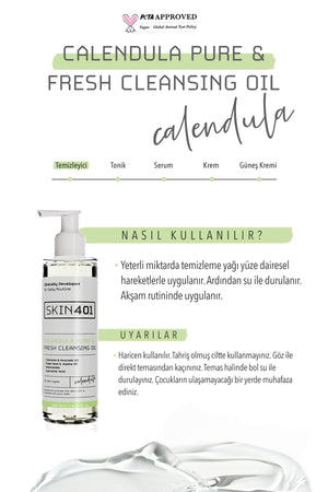 Skin401 Calendula Pure & Fresh Cleansing Oil 200 ml - Flavuscom