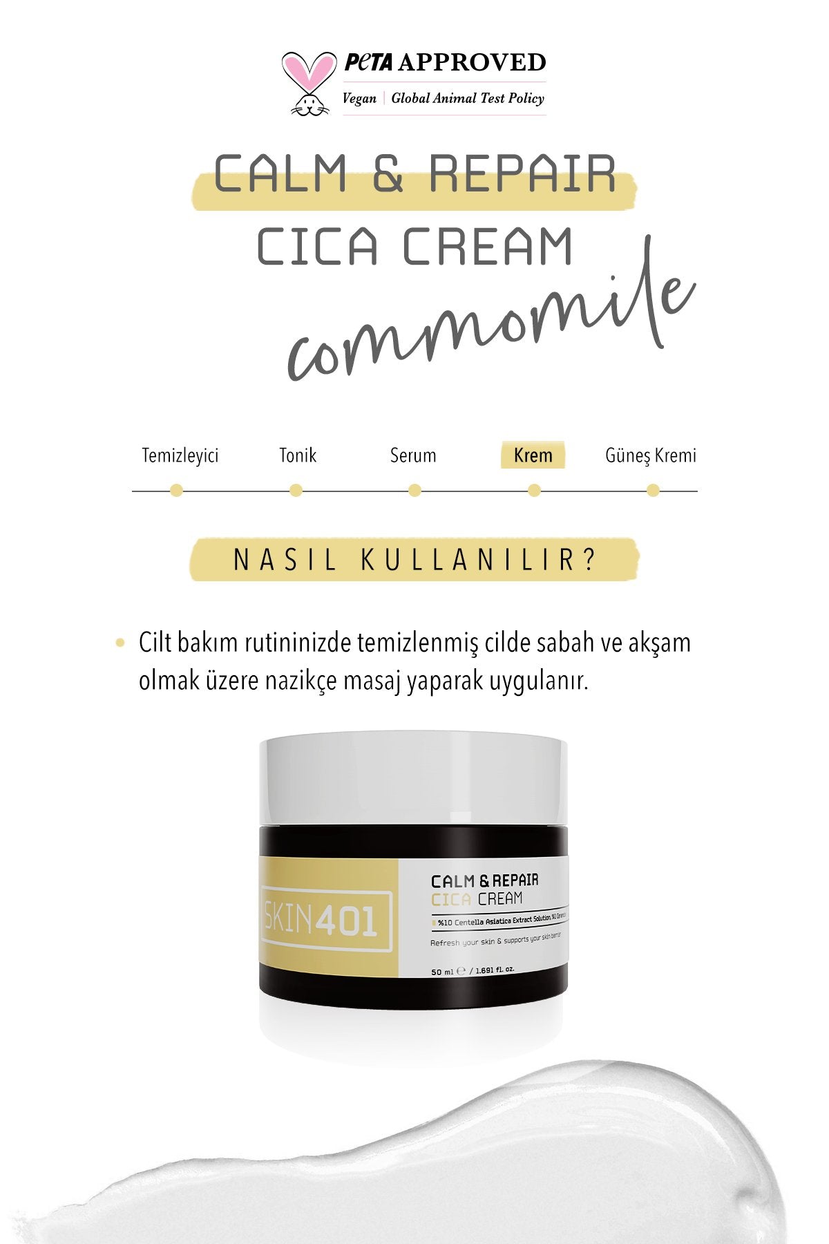 Skin401 Calm & Repair Cica Cream 50 ml - Flavuscom