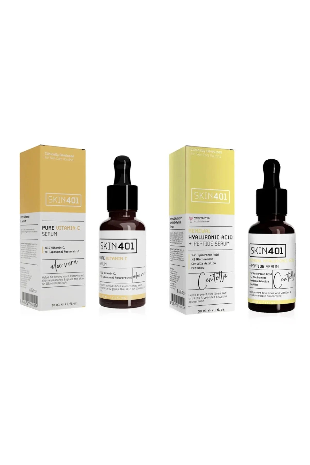 Skin401 Canlandırma ve Nemlendirici Etkili Serum Seti - Flavuscom