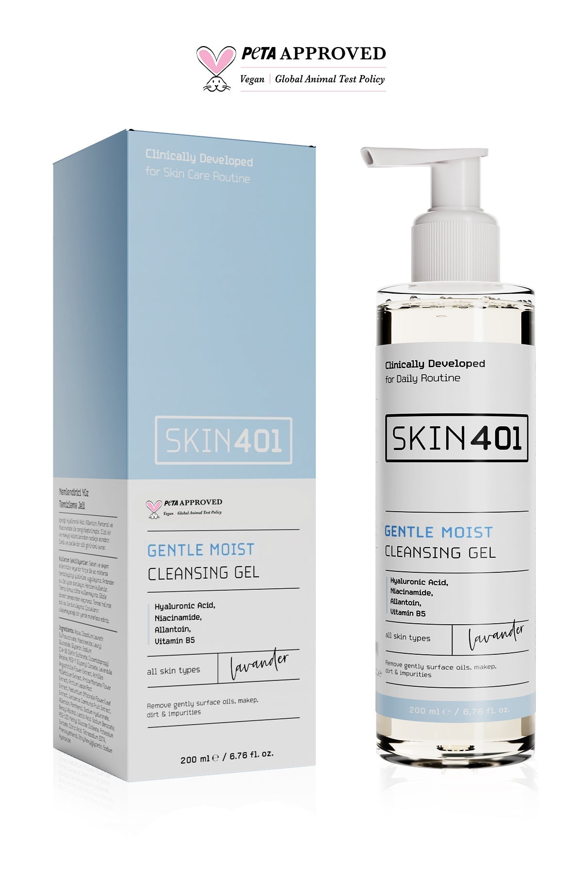 Skin401 Gentle Moist Cleansing Gel 200 ml - Flavuscom