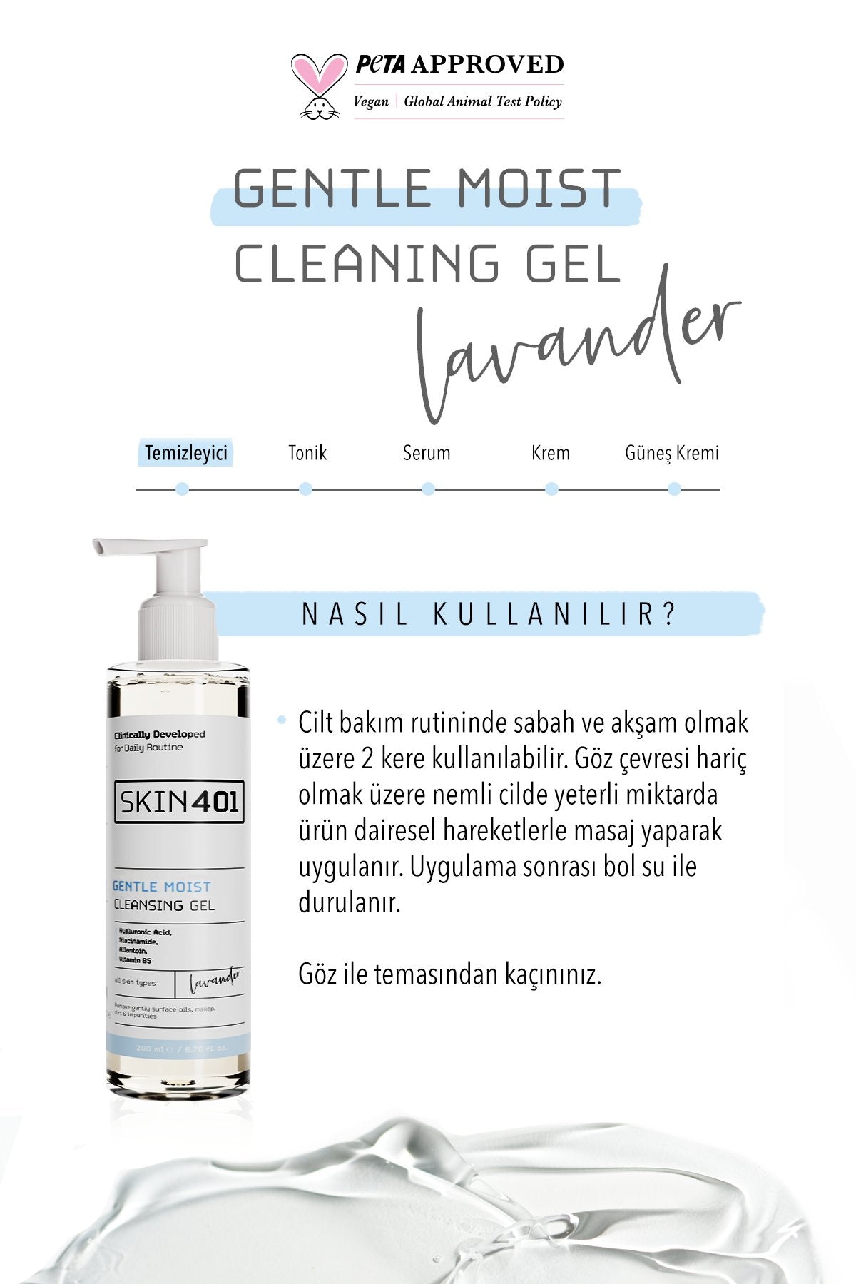 Skin401 Gentle Moist Cleansing Gel 200 ml - Flavuscom