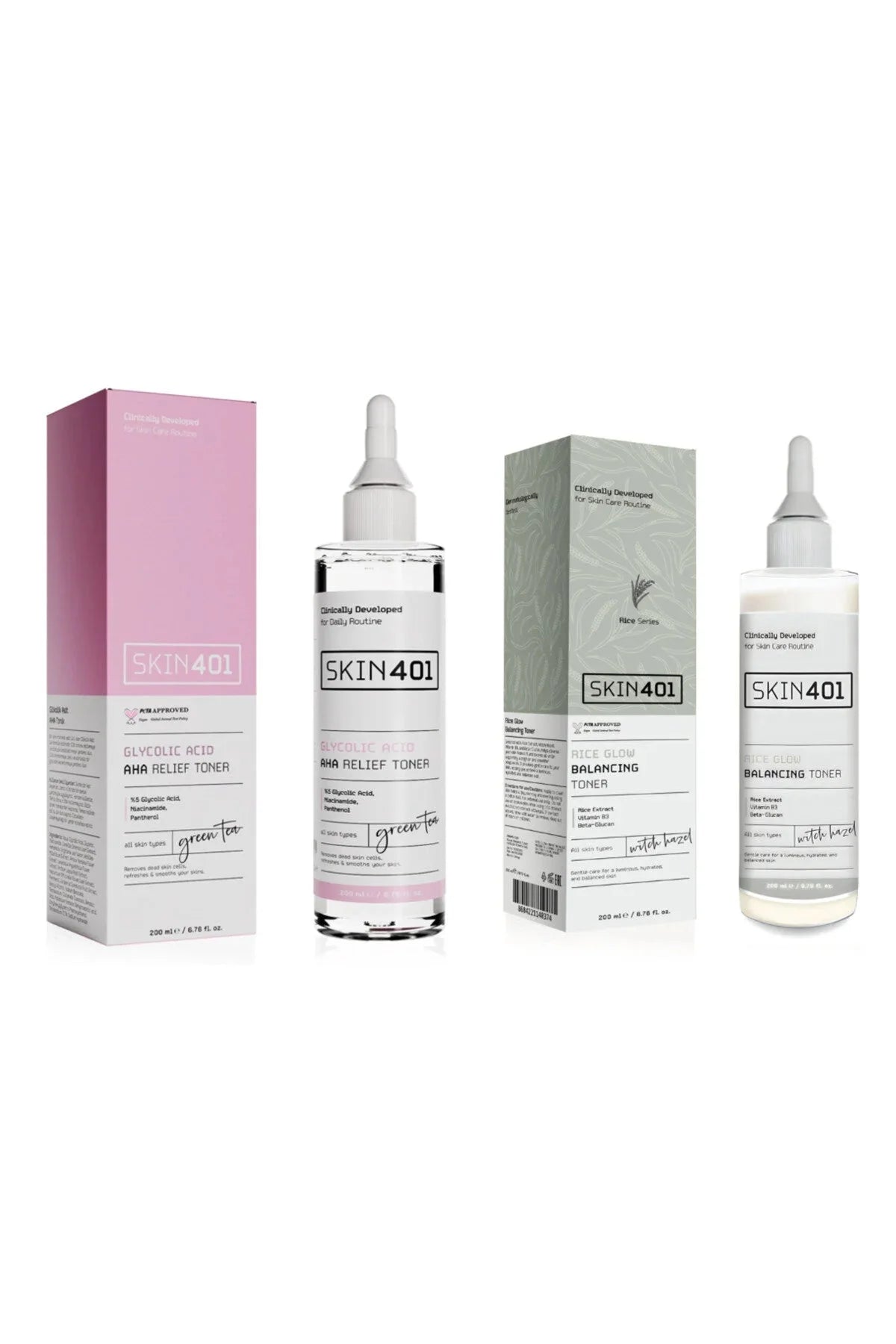 Skin401 Leke Karşıtı, Aydınlatıcı ve Dengeleyici Tonik 2'li Set - Flavuscom