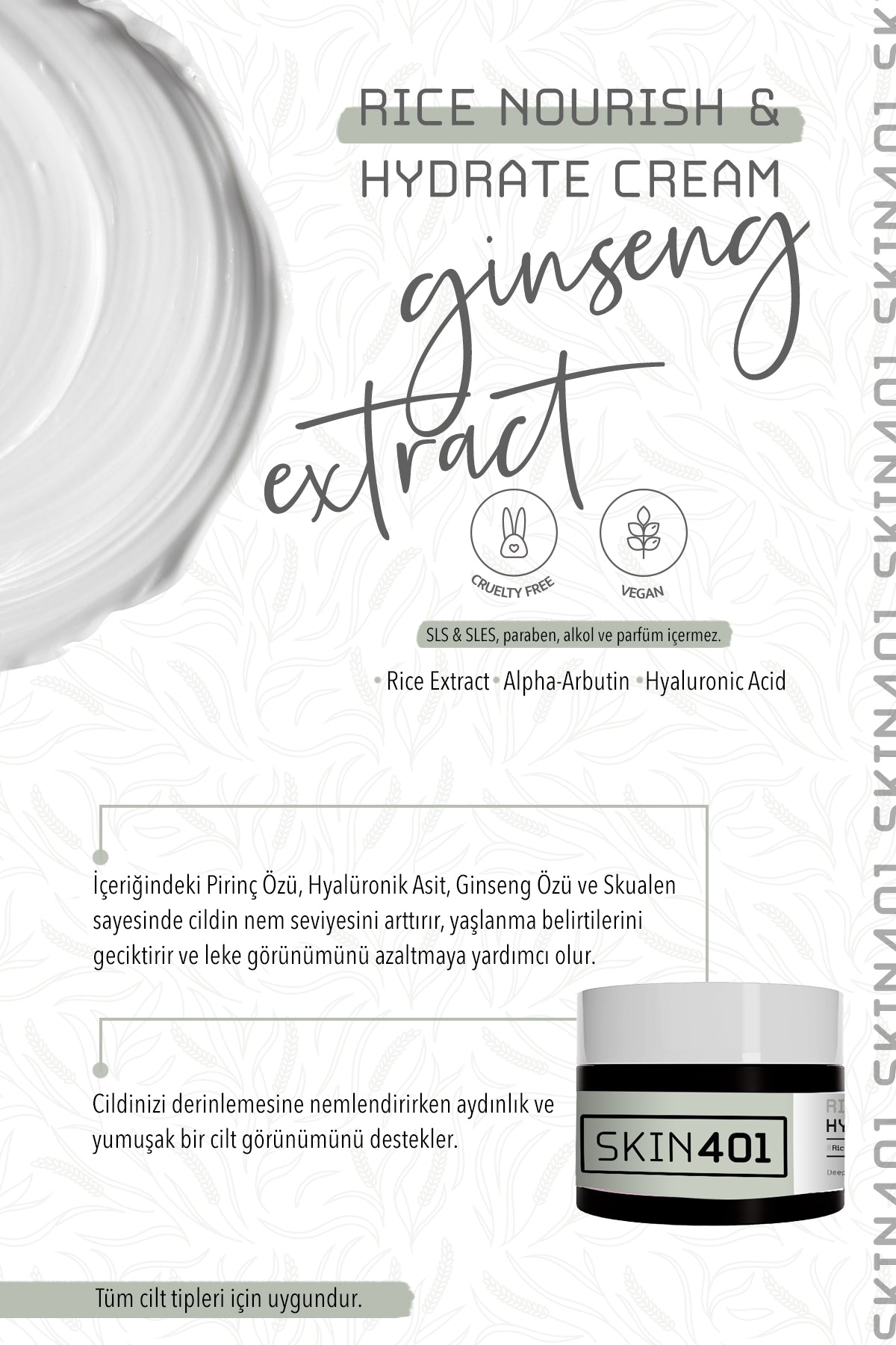 SKIN401 Rice Nourish & Hydrate Silky Cream 50ml