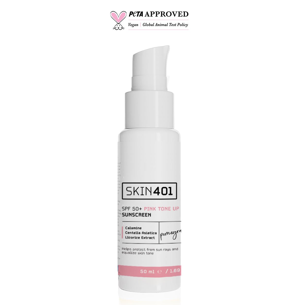 Skin401 SPF50+ Pink Tone Up Sunscreen Pembe Ton Eşitleyici Güneş Kremi 50 ml - Flavuscom