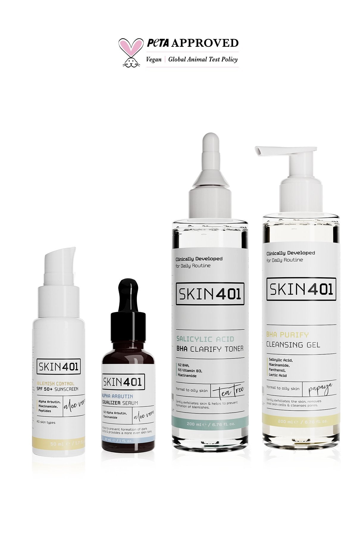 Skin401 Tam Koruma Gündüz Bakım Rutini (Karma ve Yağlı Cilt Tipleri) - Flavuscom